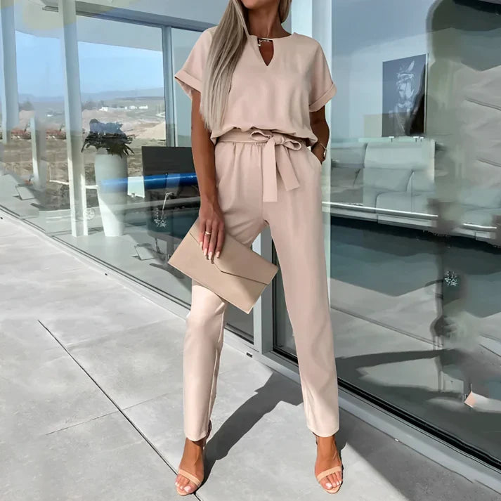 Jumpsuit julia mit kurzen armeln